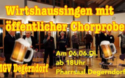 6. Juni: Gemeinsam singen mit dem MGV Degerndorf